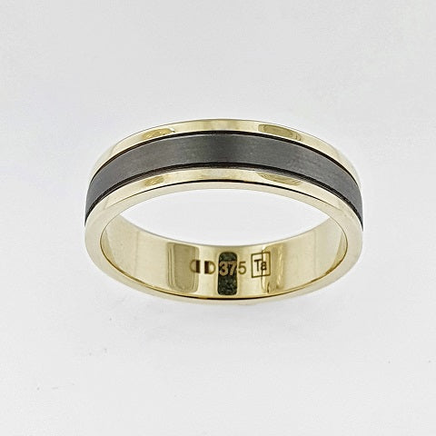 9ct Yellow Gold & Tantalum Ring