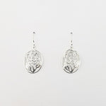 Sterling Silver Rose Earrings