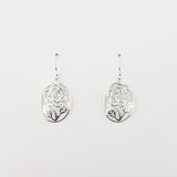 Sterling Silver Rose Earrings