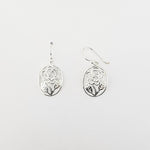 Sterling Silver Rose Earrings