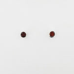 Garnet Sterling Silver Earrings