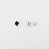 Garnet Sterling Silver Earrings