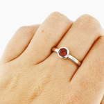 Garnet Sterling Silver Ring
