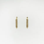 Champagne Diamond 9ct Yellow Gold Earrings