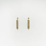 Champagne Diamond 9ct Yellow Gold Earrings