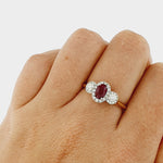 Ruby & Diamond 9ct Yellow & White Gold Ring