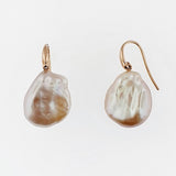 Freshwater Pearl Baroque 9ct Rose Gold Earrings