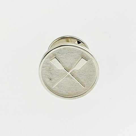 Rowing Sterling Silver Crossed Oar Badge