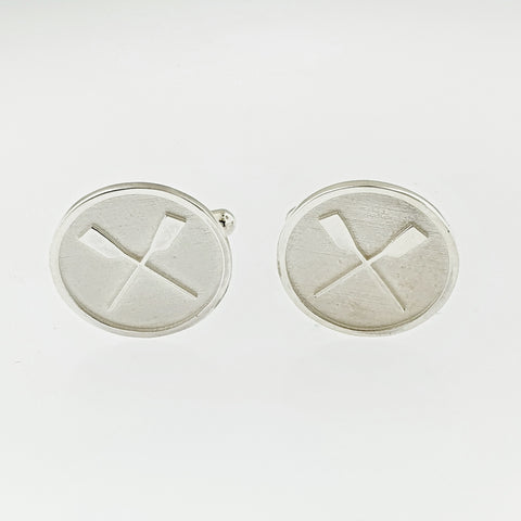 Rowing Sterling Silver Crossed Oar Cufflinks