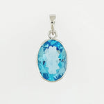 Blue Topaz Sterling Silver Pendant