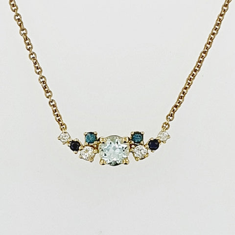 Multi-stone 9ct Gold Necklace