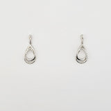 Diamond 9ct White Gold Drop Earrings