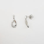 Diamond 9ct White Gold Drop Earrings