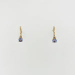 Tanzanite 9ct Yellow Gold Earrings