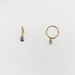 Tanzanite 9ct Yellow Gold Earrings