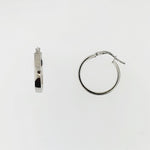 9ct White Gold Hoop Earrings