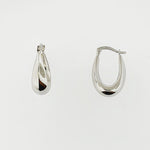 9ct White Gold Hoop Earrings