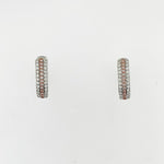 Diamond 9ct Rose & White Gold Earrings