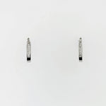 Diamond 9ct White Gold Huggie Earrings