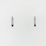 Diamond 9ct White Gold Huggie Earrings