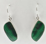 Sterling Silver Malachite Earrings