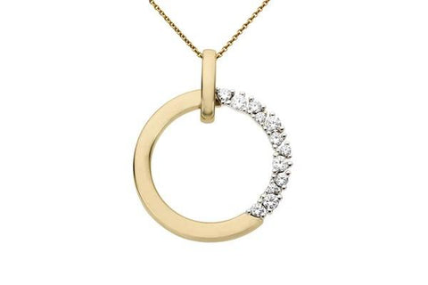 Diamond 9ct Yellow Gold Pendant