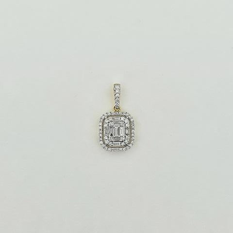 Diamond 9ct Yellow & White Gold Pendant