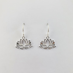 Sterling Silver Lotus Earrings