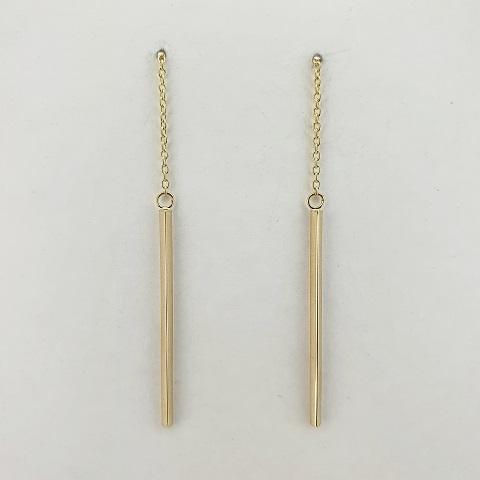 9ct Yellow Gold Thread Earrings