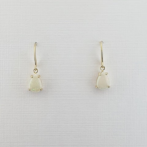 Opal 9ct Gold Drop Earrings