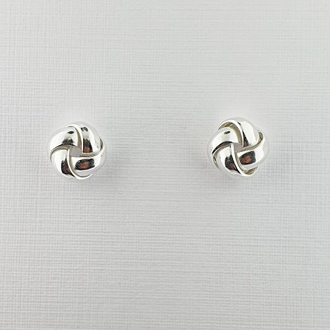 Sterling Silver Knot Stud Earrings