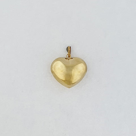 9ct Yellow Gold Puff Heart Pendant