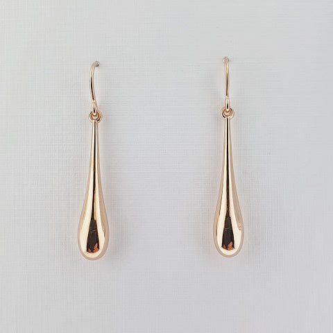 9ct Rose Gold Drop Earrings