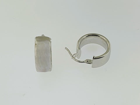 9ct White Gold Hoop Earrings