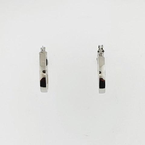 9ct White Gold Hoop Earrings