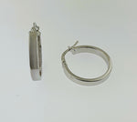9ct White Gold Hoop Earrings