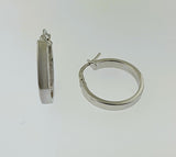 9ct White Gold Hoop Earrings