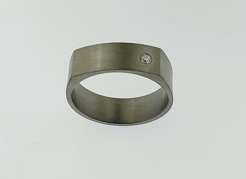 Tantalum & Diamond Ring