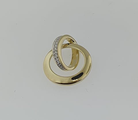 Diamond 9ct Yellow Gold Pendant