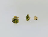 Peridot 9ct Yellow Gold Earrings