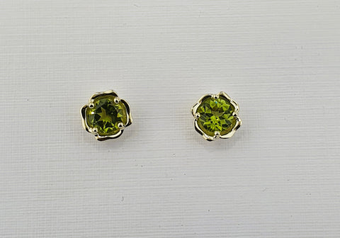 Peridot 9ct Yellow Gold Earrings