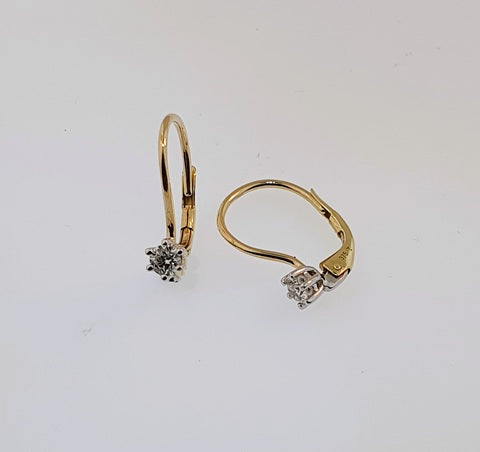 Diamond 9ct Yellow Gold Earrings