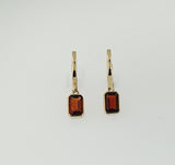 Garnet 9ct Yellow Gold Huggie Earrings