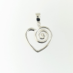 Sterling Silver Heart with Koru Pendant