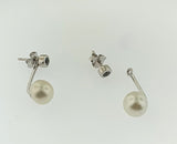 Pearl & Blue Topaz Sterling Silver Earrings