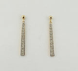 Diamond 9ct Yellow Gold Earrings
