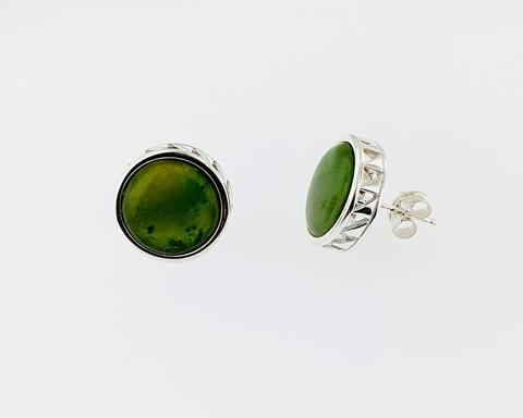 Greenstone Sterling Silver Earrings