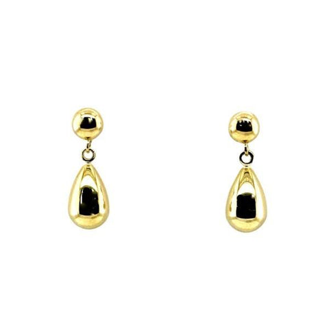 9ct Yellow Gold Teardrop Earrings