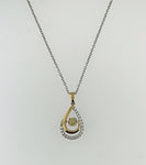 Chocolate diamond 9ct gold necklace