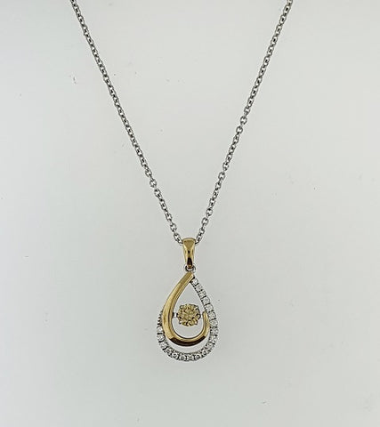 Chocolate diamond 9ct gold necklace